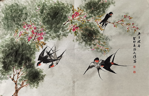 杨廷泽作品《五子迎春》.png